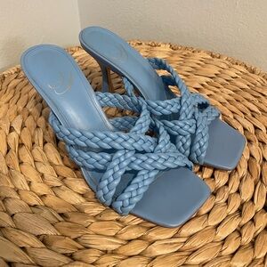 Sam Edelman Women's Blue Braided Heeled Sandals